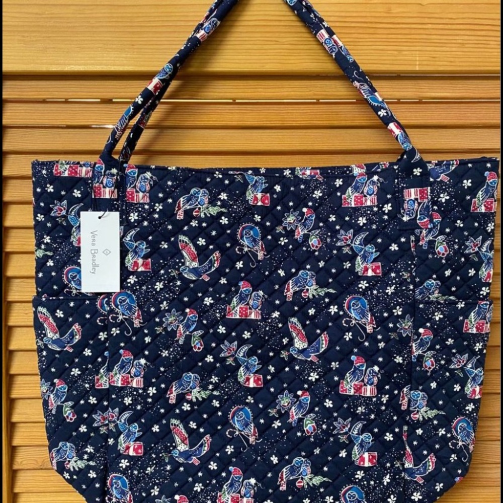 NWT Vera Bradley Holiday Owls tote bag